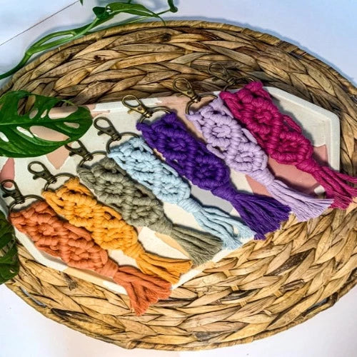 Handmade Boho Macrame Keychain