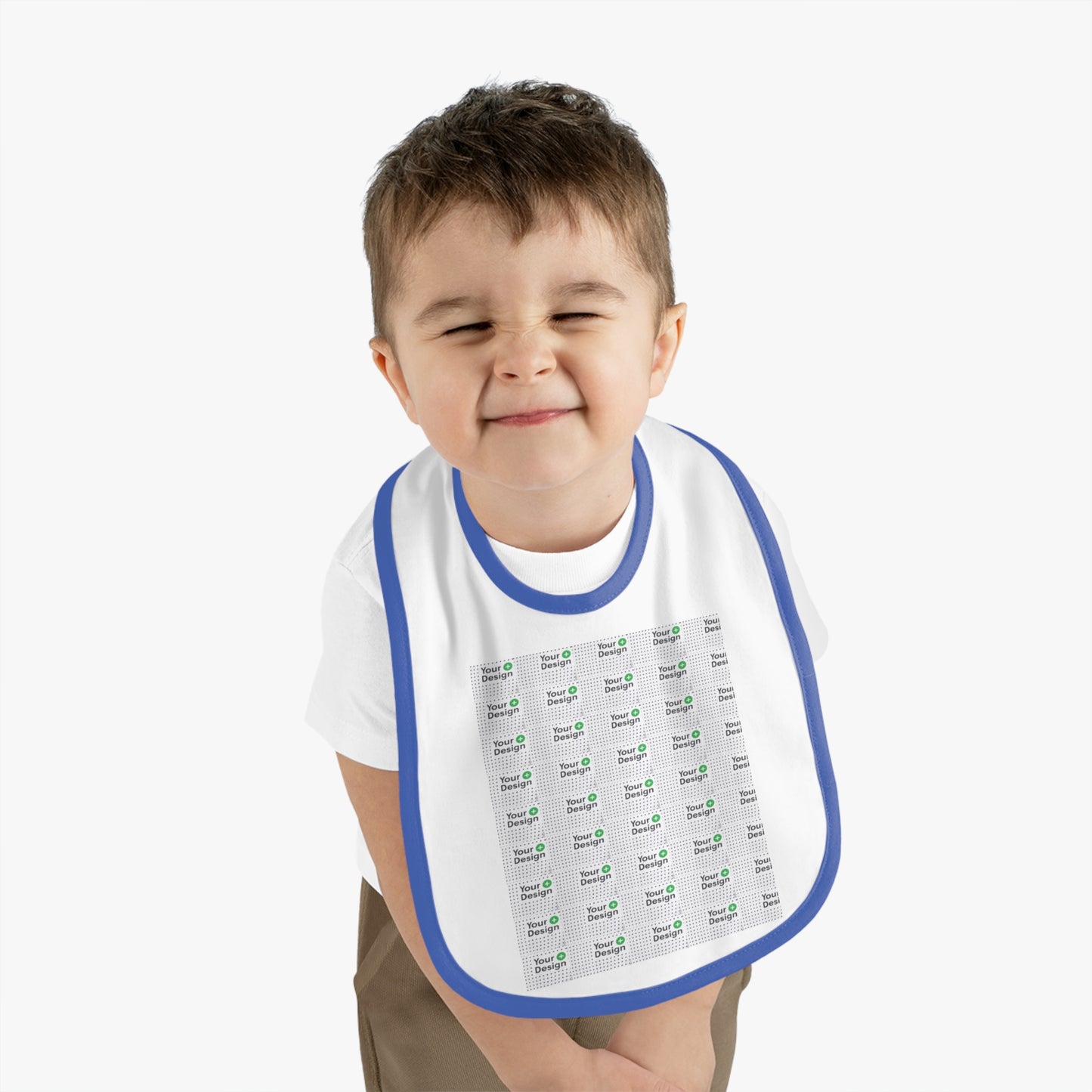 Baby Contrast Trim Jersey Bib
