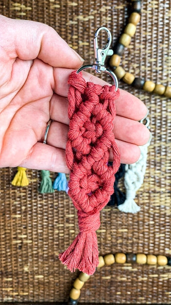 Handmade Boho Macrame Keychain