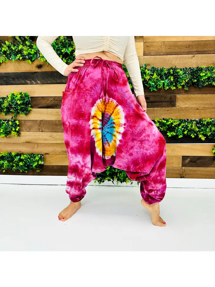Tie Dye Genie Bohemian Style Harem Pants