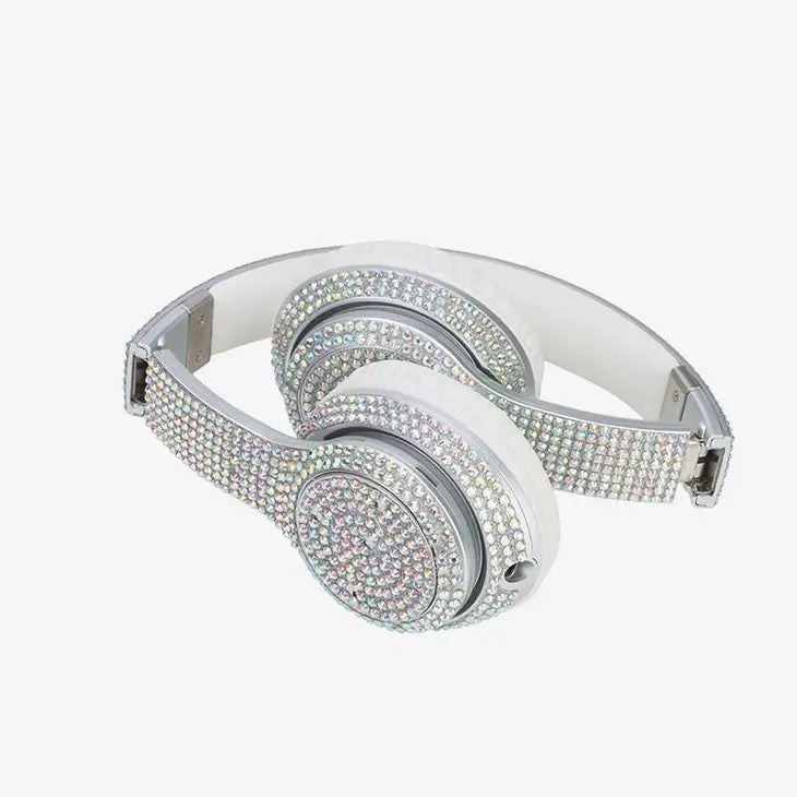 Stereo Bluetooth Head Phones - Iridescent Bling