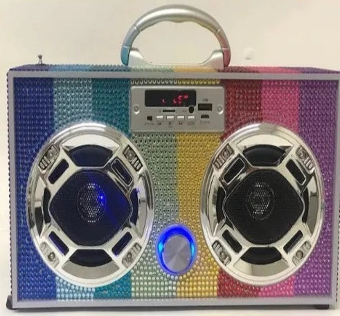 Rainbow Bling Boombox
