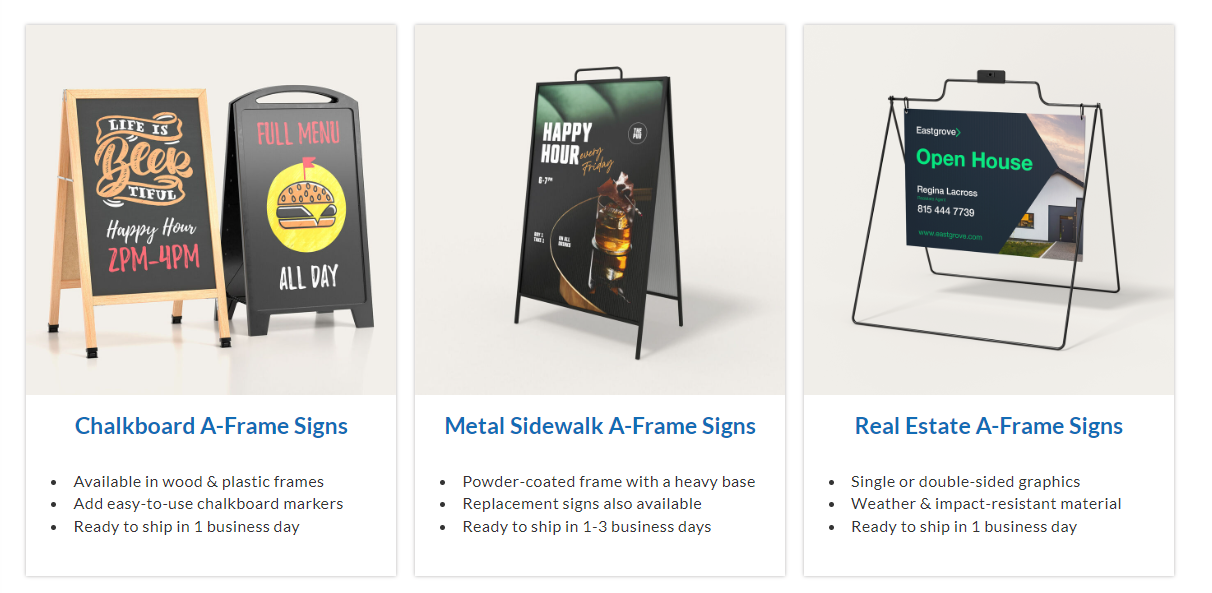 A-Frame Signs