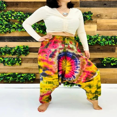 Tie Dye Genie Bohemian Style Harem Pants
