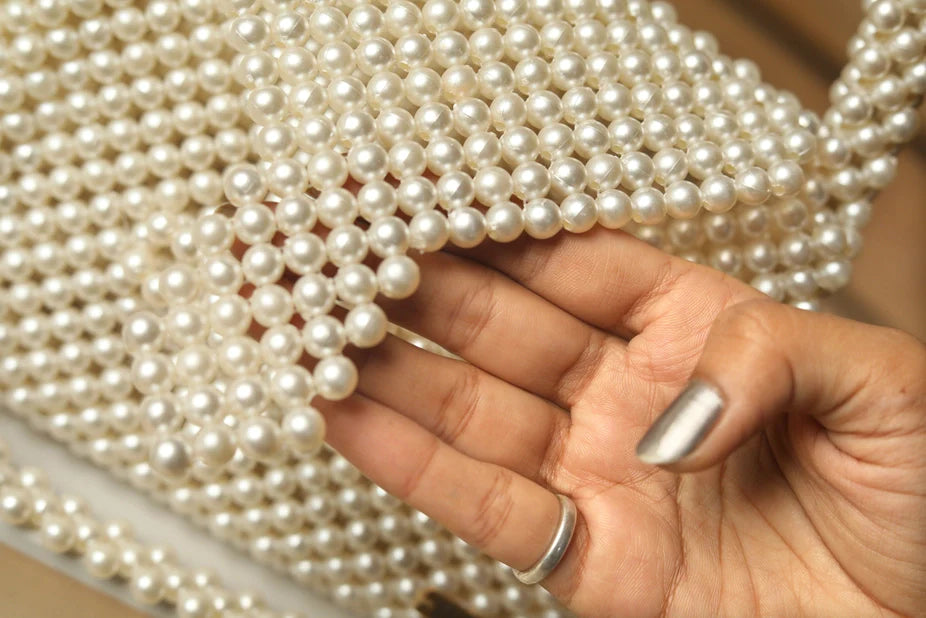 Pearl Handbag with Detachable Sling