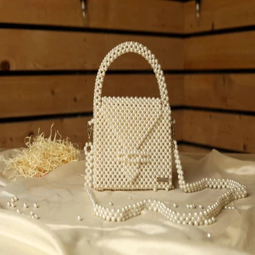 Pearl Handbag with Detachable Sling
