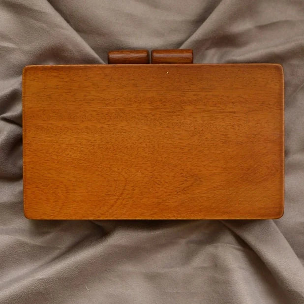 Wooden Peacock Clutch