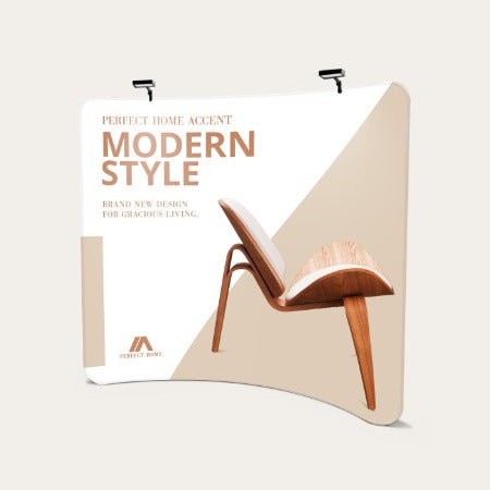 Curved Tension Pop-Up Display